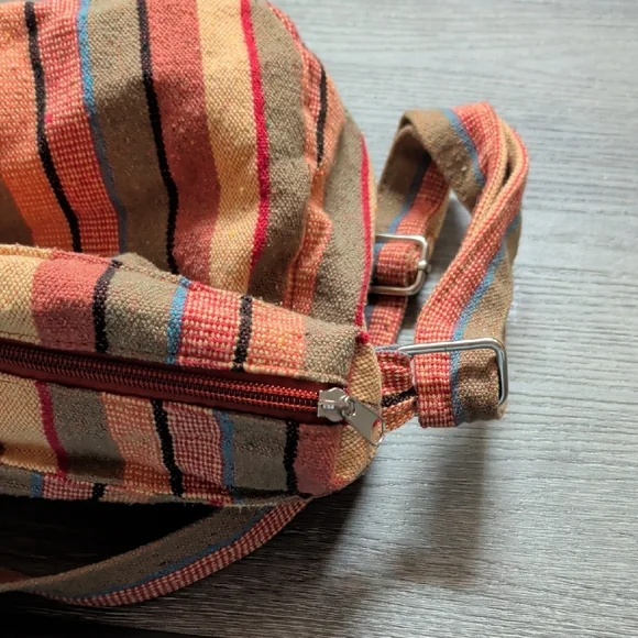 Striped Multicolor Shoulder Bag - Picture 4 of 5